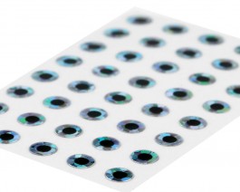 Flat Eyes, Holographic Silver, 4 mm
